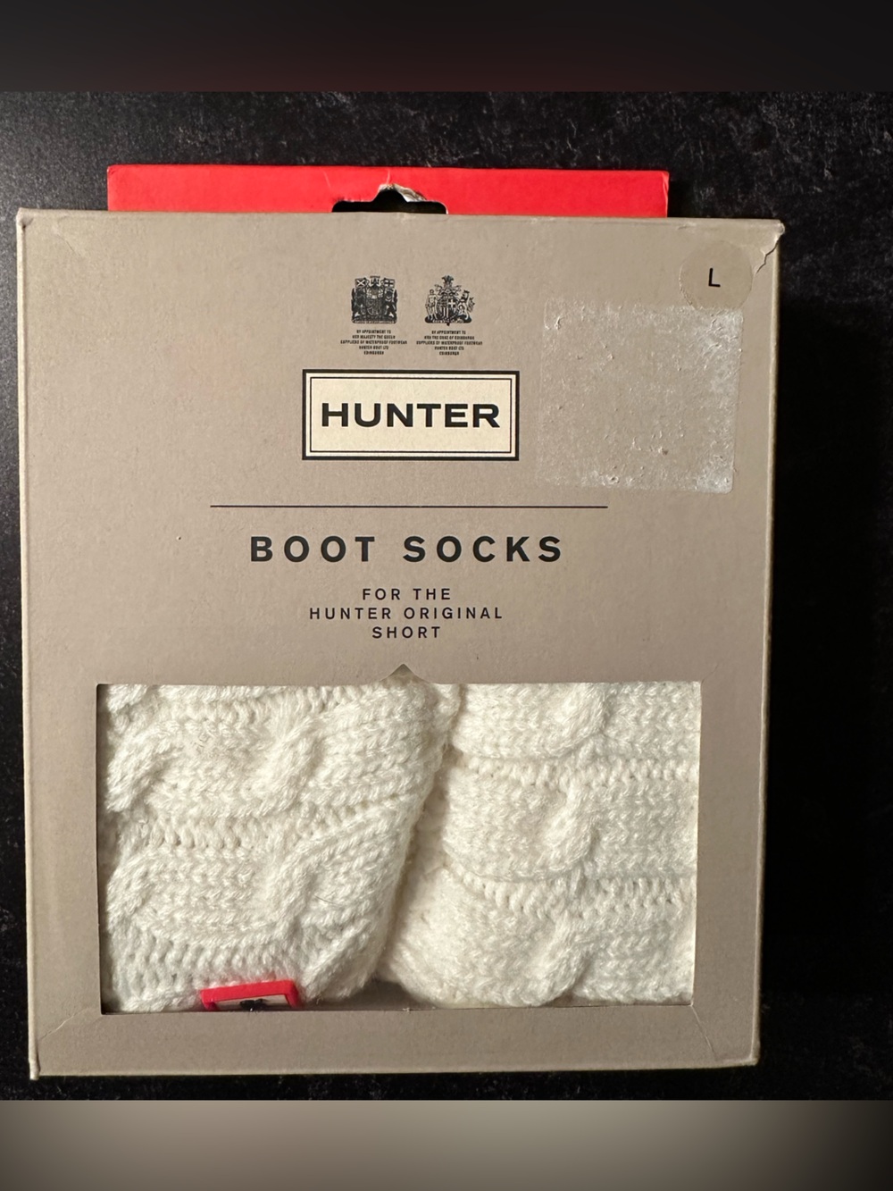 Hunter Cream Cable Knit Boot Socks